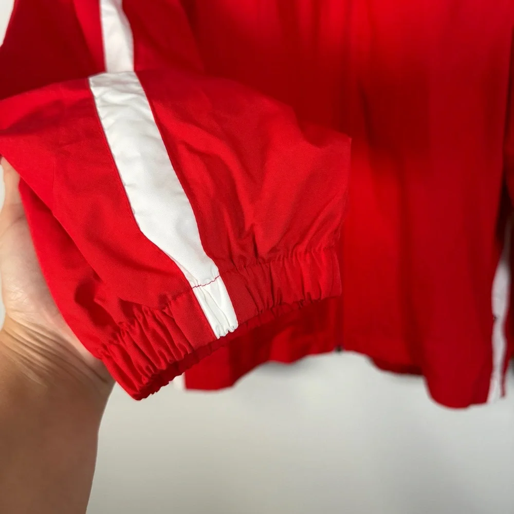 Vintage Nike Y2K Windbreaker‎ Jacket Red and White 2XL